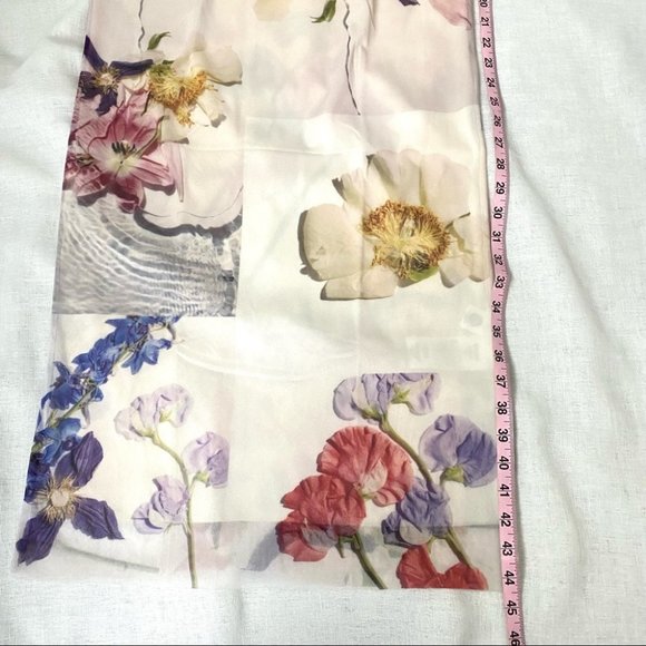 GANNI Printed Bold Floral Mesh Maxi Dress - Picture 13 of 14